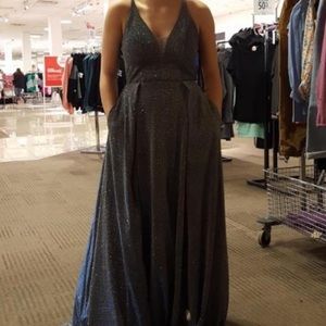 Blue Sparkly Prom Dress